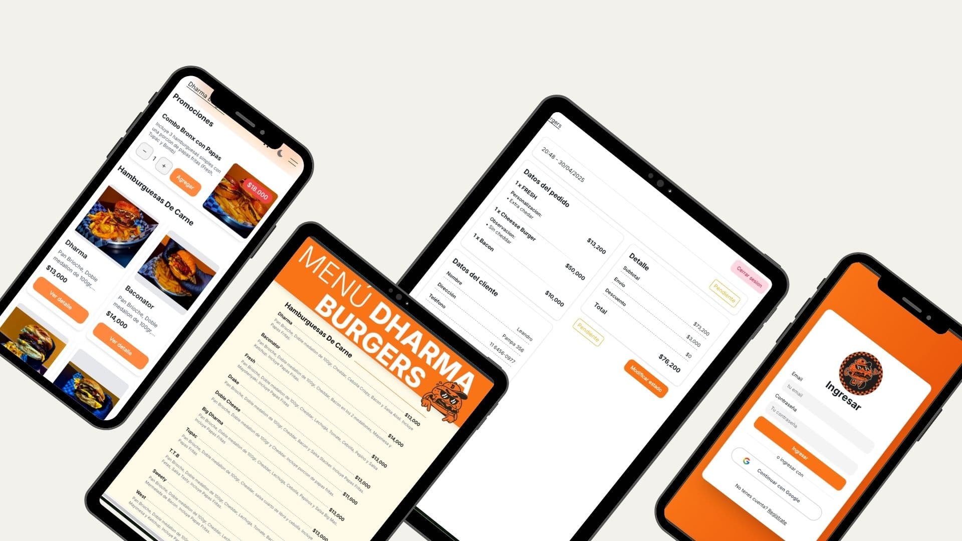 Plataforma digital para gastronomía: pedidos online + panel de gestión